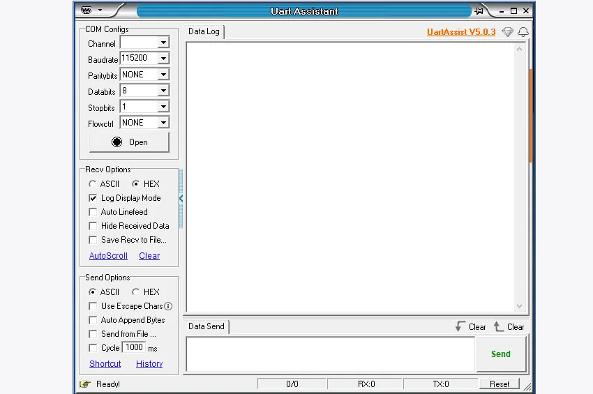 Основное окно программы UART Assistant.