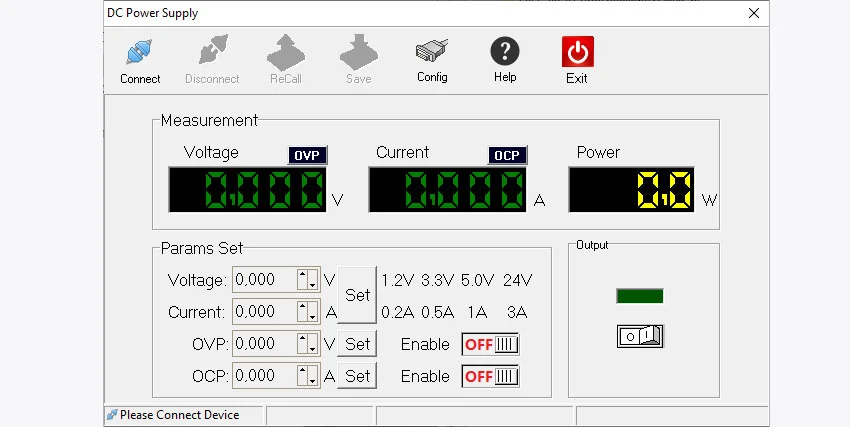 Основное окно официального ПО