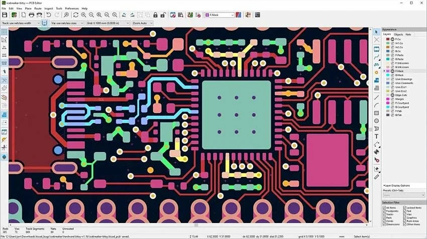 Трассировка в KiCad