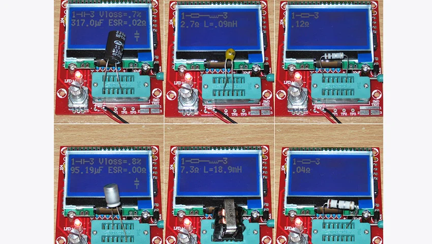 измерение параметров дросселей и конденсатора на GM328