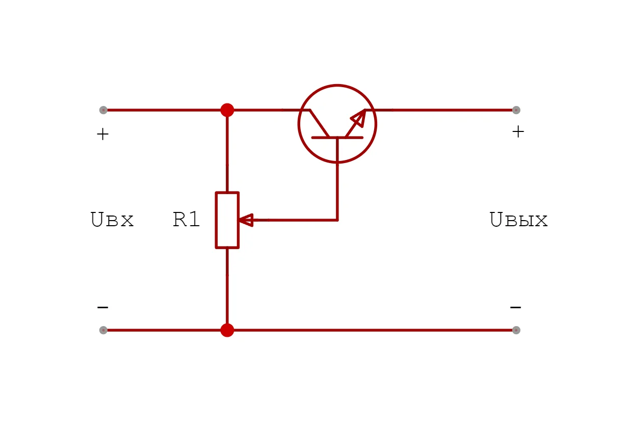 регулятор напряжения на биполярном транзисторе