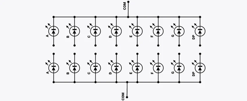 Схема соединения катодов и анодов