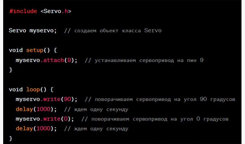 Команды для сервопривода программа управления сервоприводом