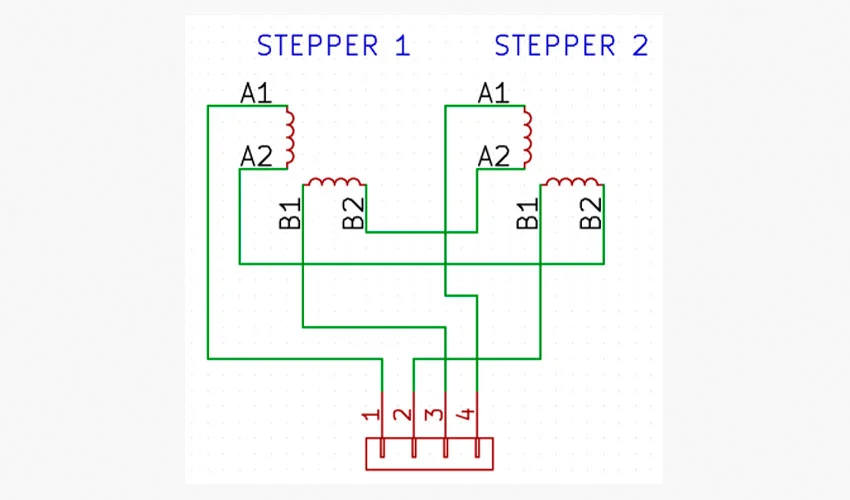схема соединения шаговых двигателей