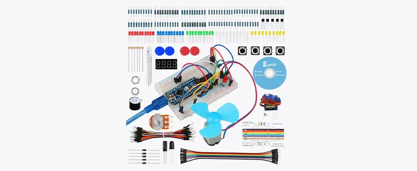 Компоненты набора Starter Kit Обучающий конструктор для робототехники в Суперайс