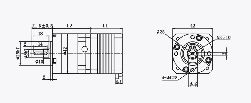 Размеры шагового двигателя Шаговый мотор с редуктором в Суперайс