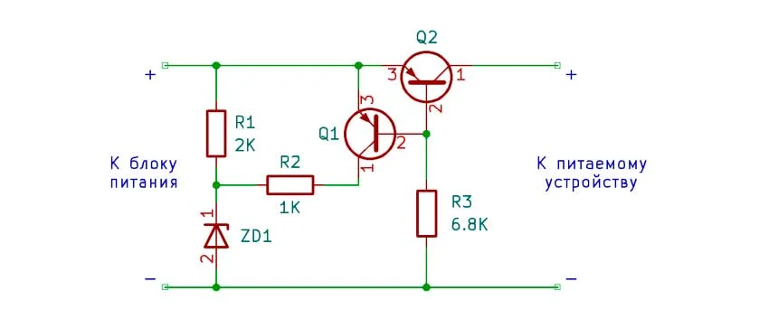 защита от перенапряжения схема