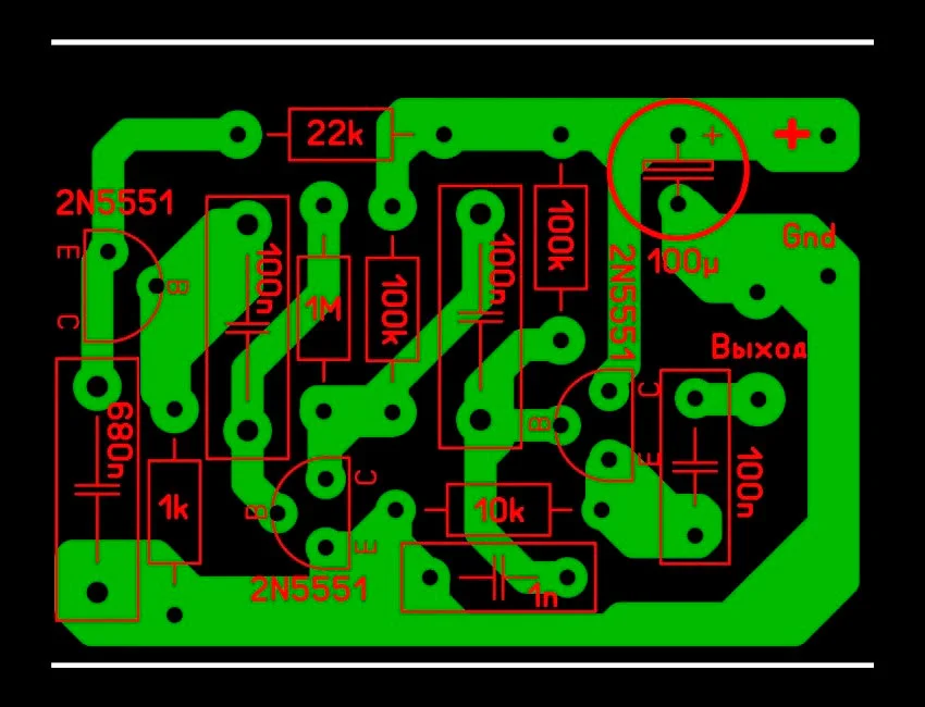 принципиальная схема печатной платы