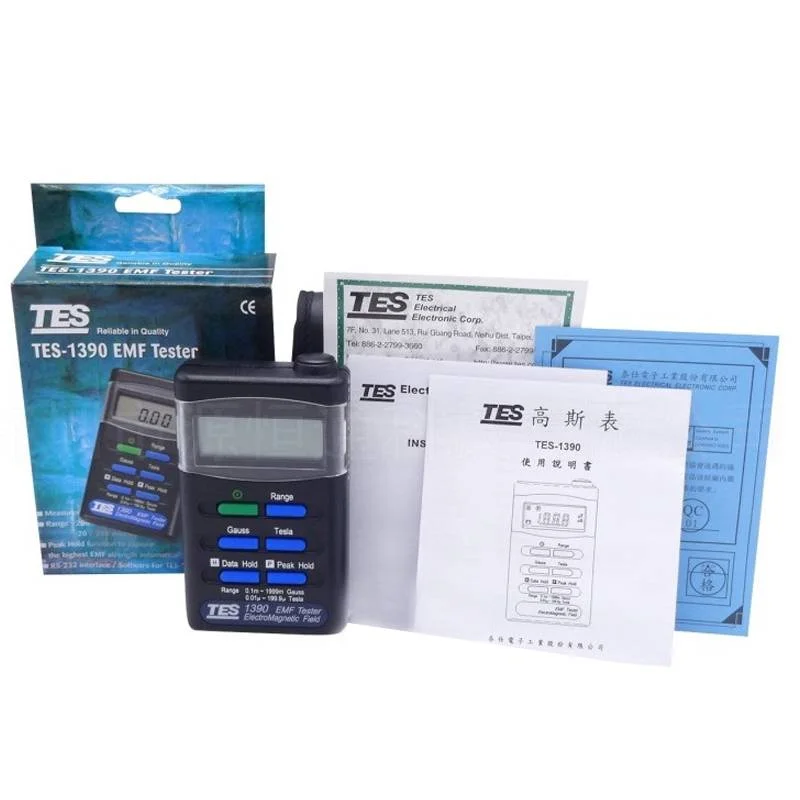тестер ЭМП, измеритель электромагнитного фона, детектор электромагнитного излучения, TES 1390