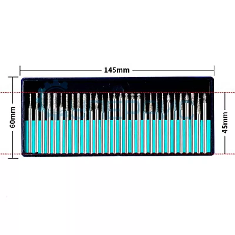 Боры алмазные HiLDA, набор 30 шт