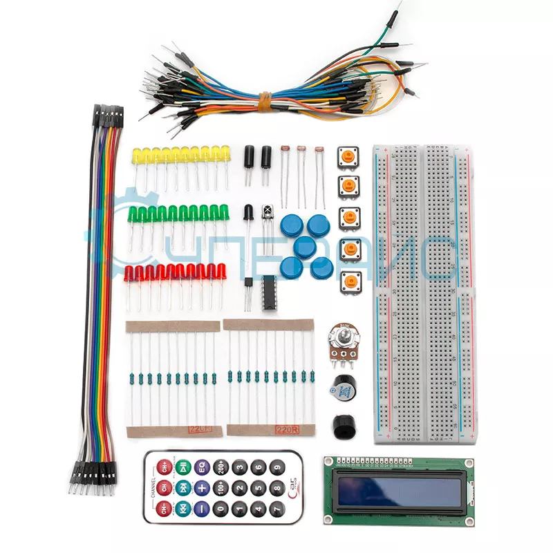 Стартовый набор UNO R3 Starter Kit с контроллером, совместимым со средой Arduino, и 7 уроками Стартовый набор UNO R3 Starter Kit с контроллером, совместимым со средой Arduino, и 7 уроками