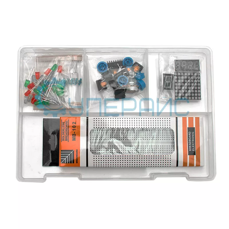 Стартовый набор UNO R3 Starter Kit с контроллером, совместимым со средой Arduino, и 7 уроками Стартовый набор UNO R3 Starter Kit с контроллером, совместимым со средой Arduino, и 7 уроками