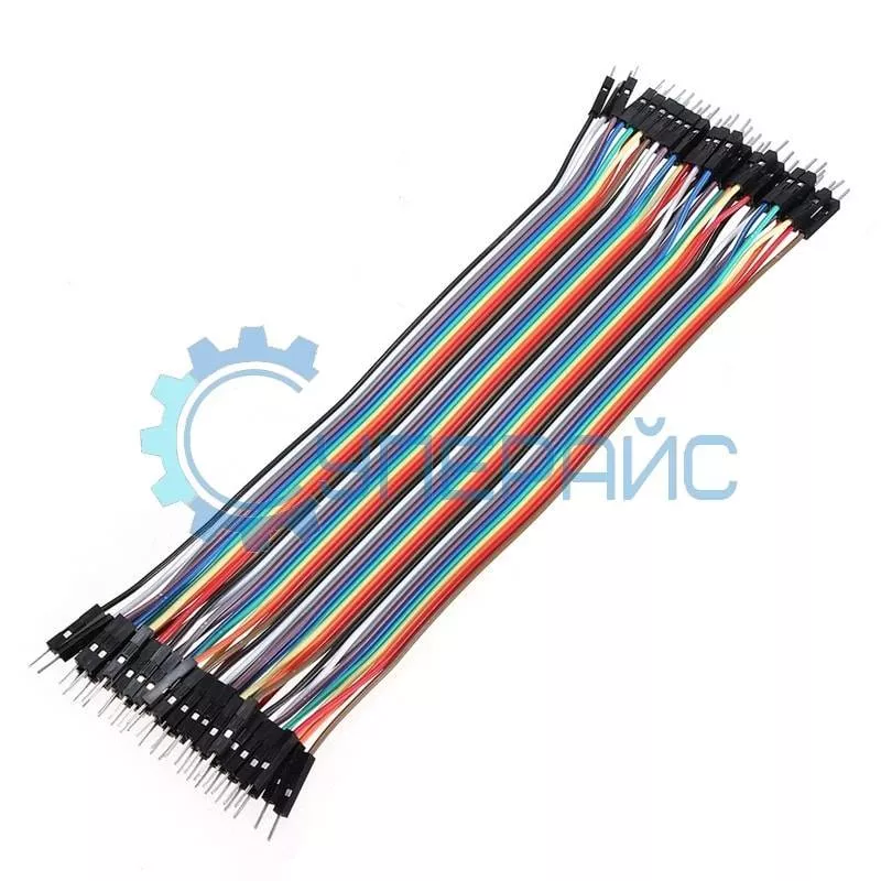 Набор соединительных проводов M/M «папа-папа» (30 см, 40 шт)