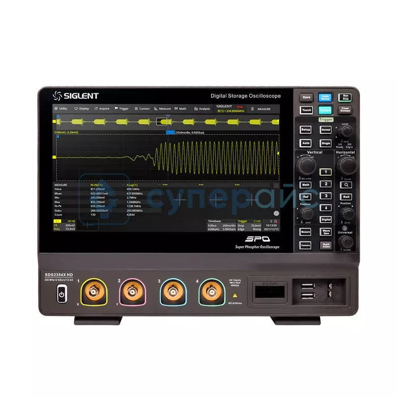 Четырехканальный запоминающий осциллограф Siglent SDS2204X HD