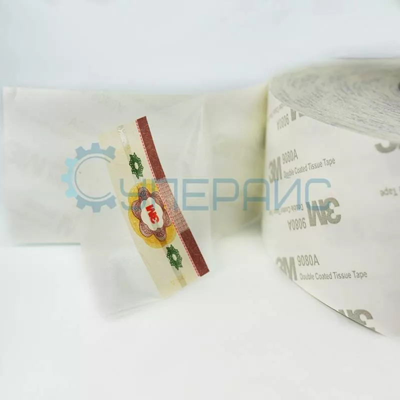 Клейкая лента, тонкий двусторонний скотч 3М 9080A 70мм х 50м