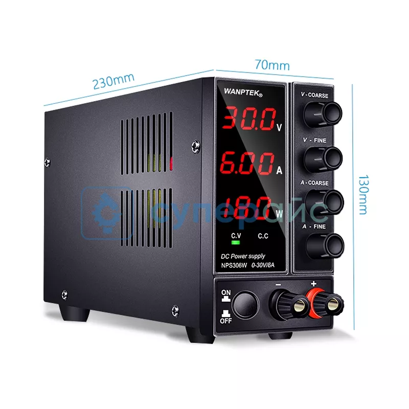 Блок питания Wanptek NPS306W с трехразрядным дисплеем (30В, 6А)