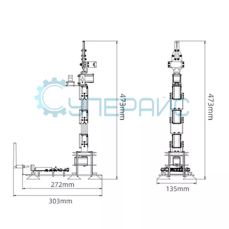 Робот Yahboom DOFBOT AI Vision Robotic Arm ROS для Raspberry Pi 4B