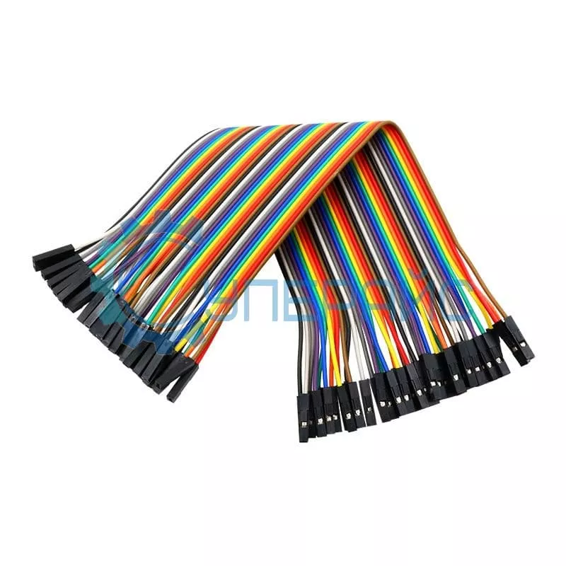 Набор соединительных проводов F/F «мама-мама» (21 см, 40 шт)