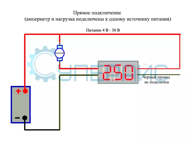 Прямое подключение измерительной головки DSN-C568-10A Цифровой амперметр D-SUN DSN-C568-10A