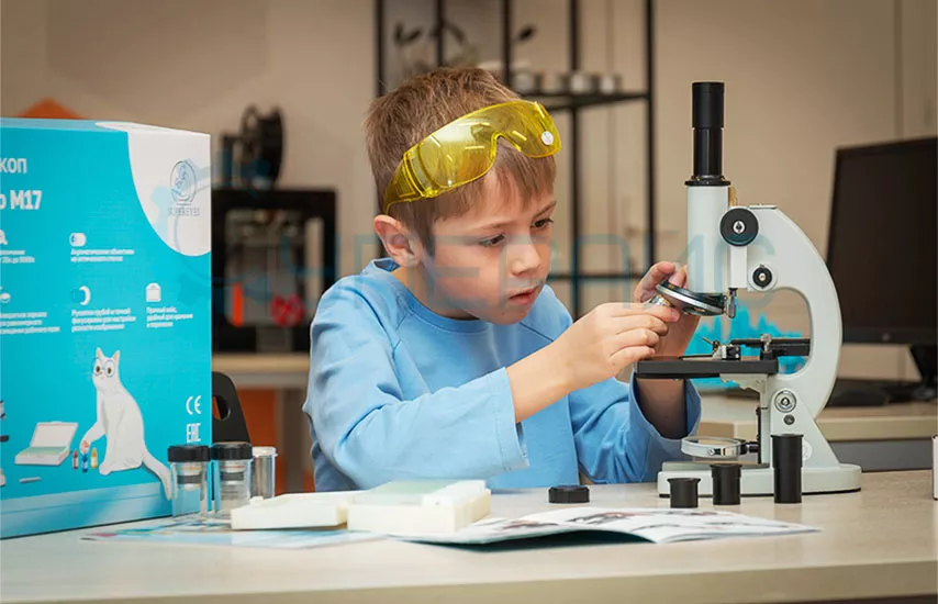 Исследование микроскопа Supereyes MyLab M17 Микроскоп для исследований с комплектом микропрепаратов Supereyes MyLab M17