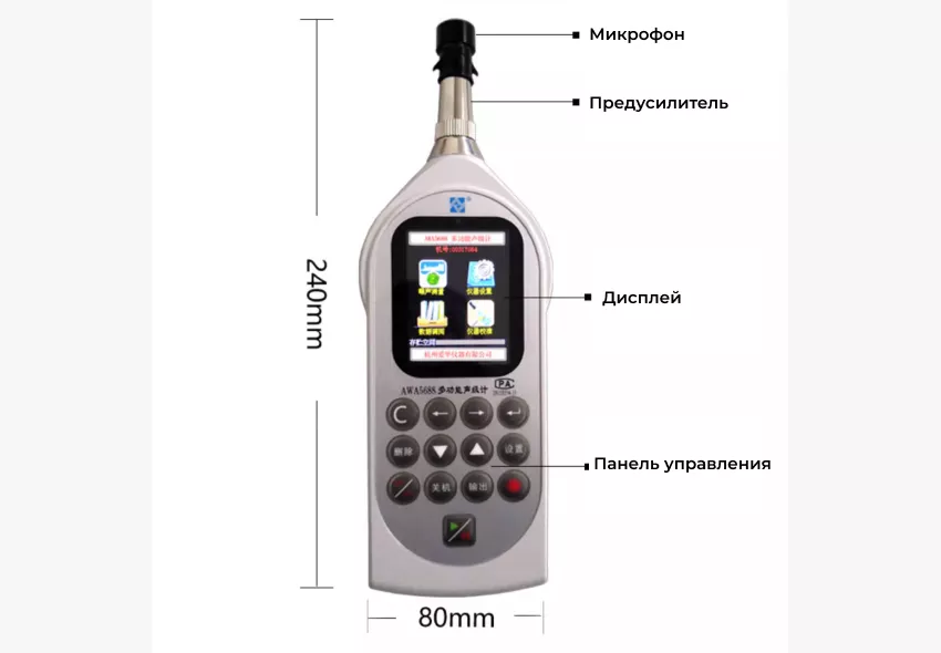 Прибор для измерения шума Aihua AWA5688-4 Купить шумомер Aihua AWA5688-4 в Суперайс