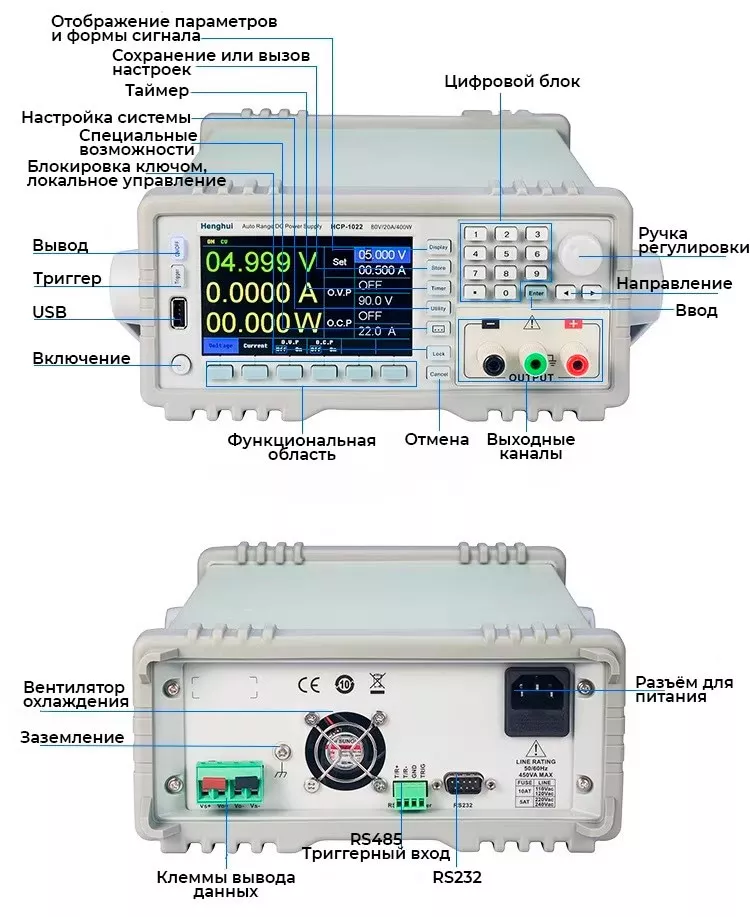 Особенности блока питания Wanptek DPS605U лабораторный источник питания 60 в