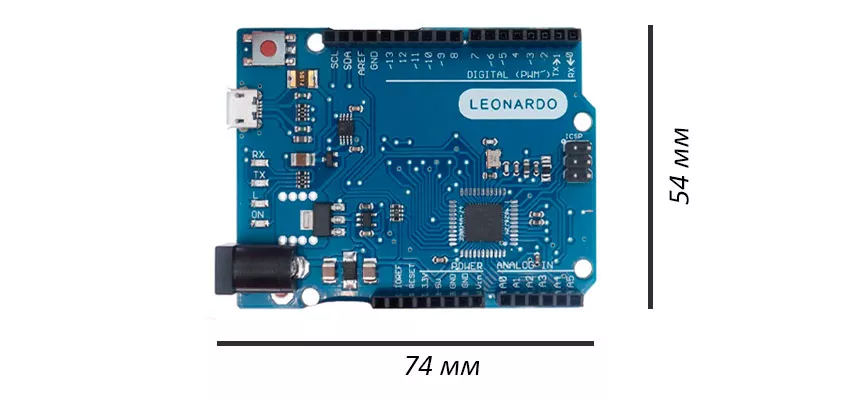 Размер Leonardo R3 arduino leonardo r3