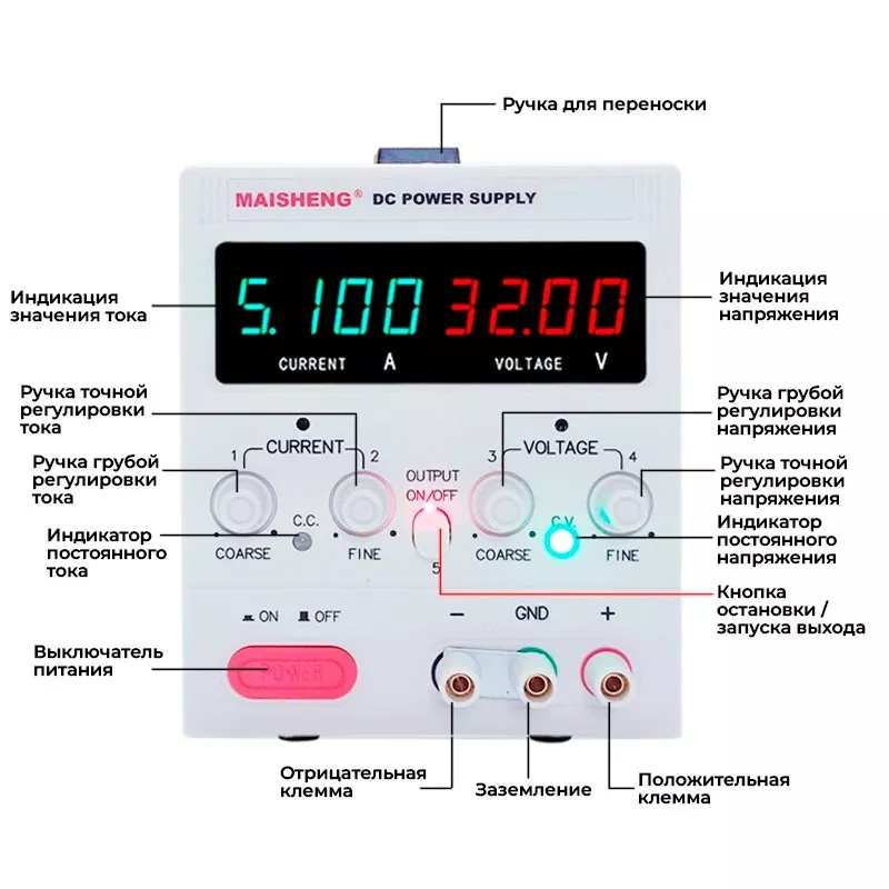 лабораторный источник питания 32 в