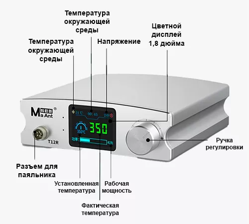 Паяльная станция Ma Ant T12R купить недорого в Суперайс