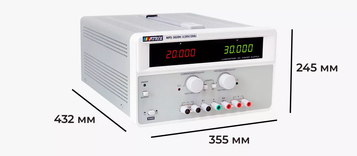 Габариты блока питания Matrix MPS-3020H-1 matrix блоки питания