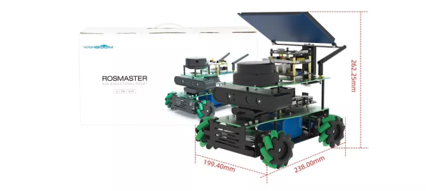 Габариты робота Yahboom ROSMASTER X3 Superior-RPi ROS Robot Машина робот Yahboom ROSMASTER X3 Superior-RPi ROS Robot заказать в магазине Суперайс