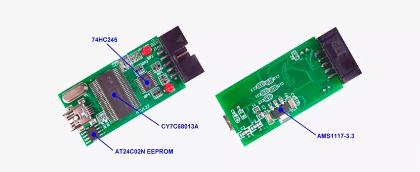 Печатная плата USB логического анализатора Saleae Logic 8 Печатная плата Saleae Logic8