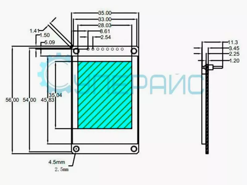 Дисплей TFT для платформ на основе Arduino с чипом ST7735 Экран-модуль для Ардуино 160x128 пикселей купить в Суперайс
