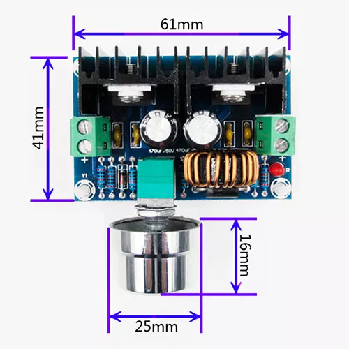Размеры блока питания XH-M401 Понижающий преобразователь XH-M401 купить в Суперайс с доставкой