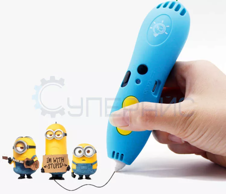 голубая 3D ручка Dewang 3Doodler Start купить дешево