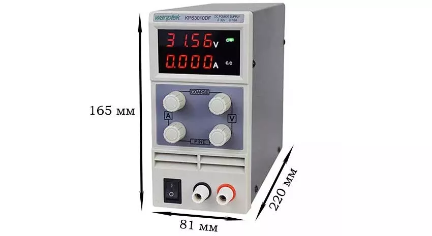 габариты источника питания Wanptek KPS3010DF заказать блок питания Wanptek KPS3010DF в Суперайс