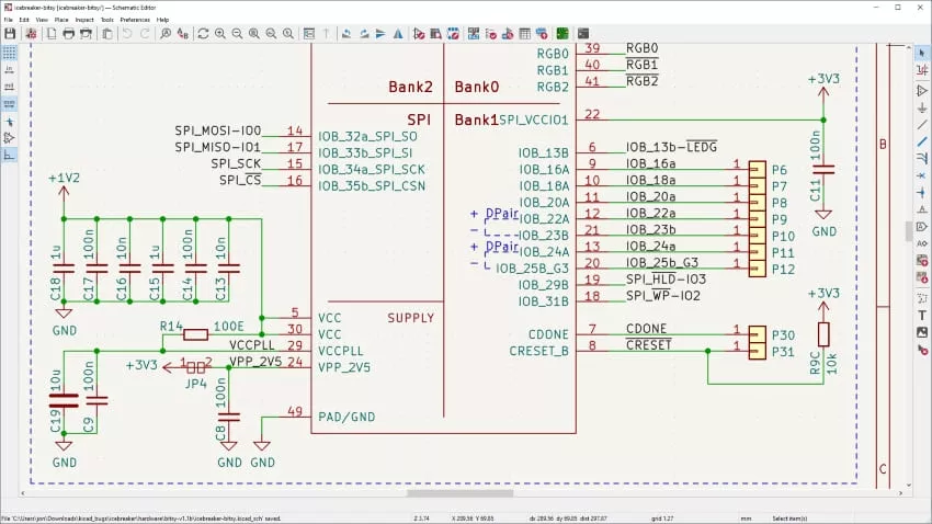 вид программы KiCAD программа kicad