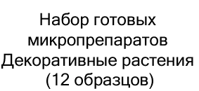 Набор готовых микропрепаратов Декоративные растения (12 образцов) купить в суперайс