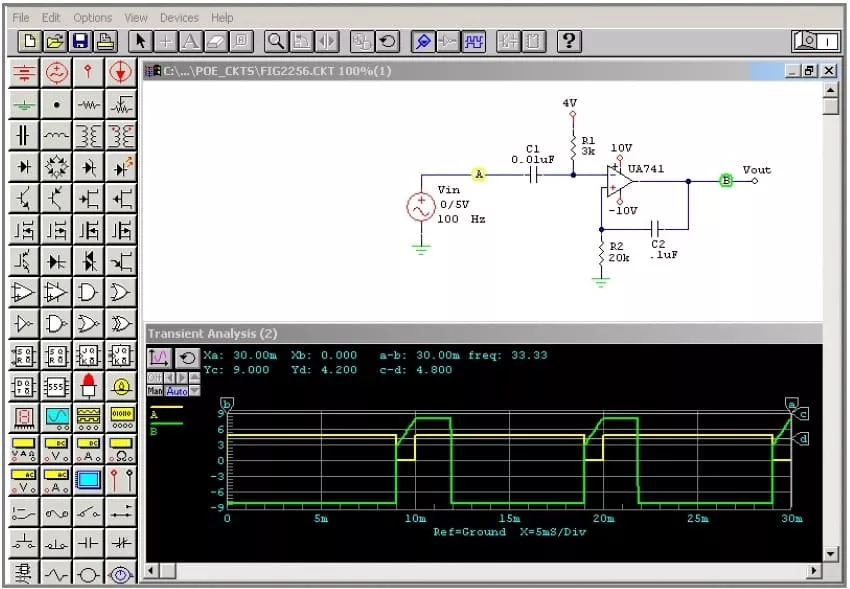вид программы CircuitLogix компьютерное моделирование электрических цепей