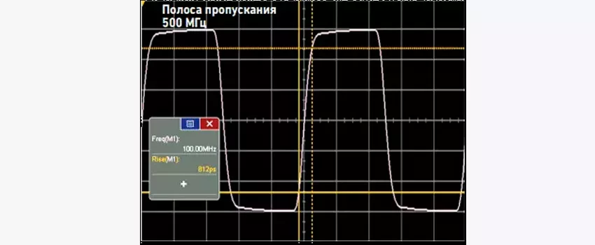 Полоса пропускания осциллографа 500 МГц заказать осциллограф в Суперайс