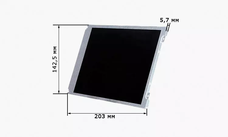 Размеры экрана M084GNS1 Габариты ЖК-панели IVO M084GNS1