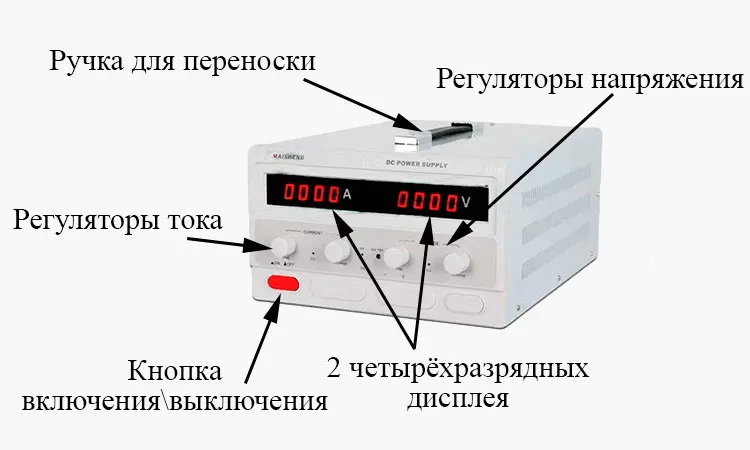 Лабораторный высоковольтный блок питания MAISHENG MP6005D Источник питания MAISHENG MP6005D 3 киловвата, 600 вольт, 5 ампер