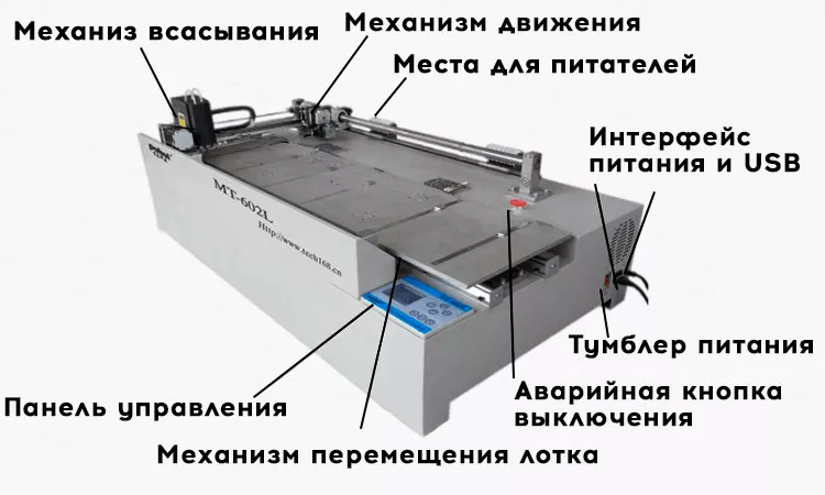 SMD установщик компонентов PUHUI MT-602L Монтаж smd, компоненты smd, smt, P&P machine