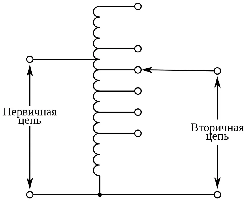 Схема цепей автотрансформатора автотрансформатор схема