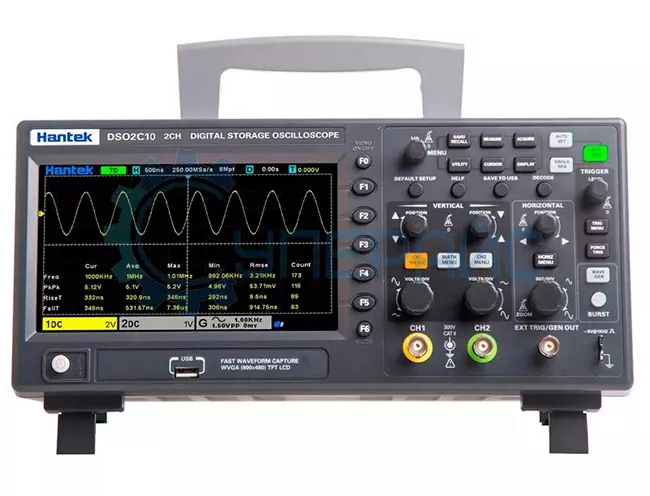 Двухканальный осциллограф HANTEK DSO2C10 Купить осциллограф недорого