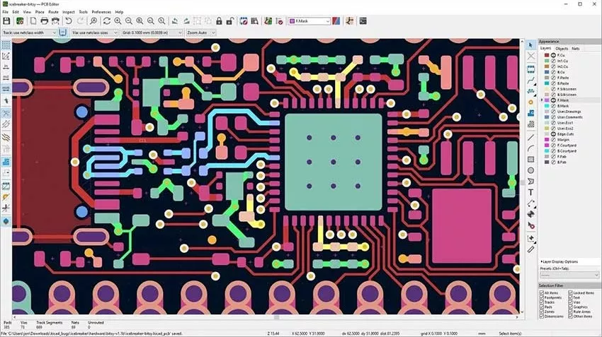 Трассировка в KiCad