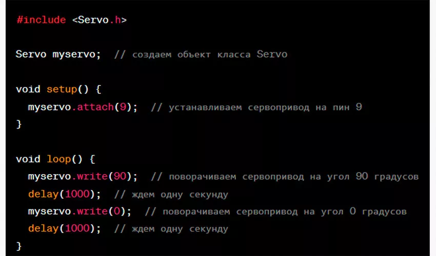 Команды для сервопривода программа управления сервоприводом