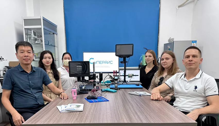 Встреча с представителями Andonstar завод микроскопов