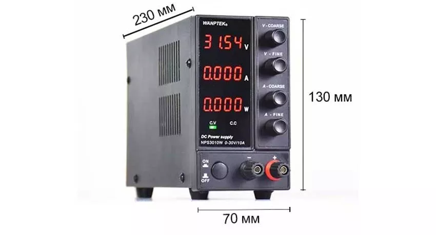 Размеры Wanptek NPS3010W Заказать Wanptek NPS3010W в Суперайс