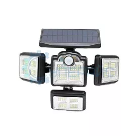 Настенный LED фонарь JD1727 с датчиком движения и солнечной батареей фото